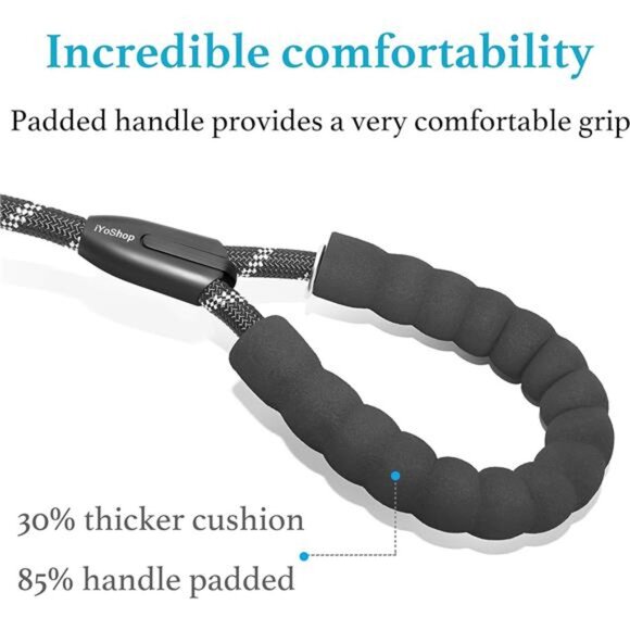 Dual Dog Leash - 360° Swivel, No Tangle Walking Leash with Shock Absorbing Bunge - Picture 4 of 7